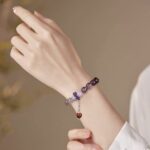 Nine purple fire crystal bracelets